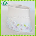 Purple Sinensis Flower Ceramic Cheap Bathroom Accessories Sets